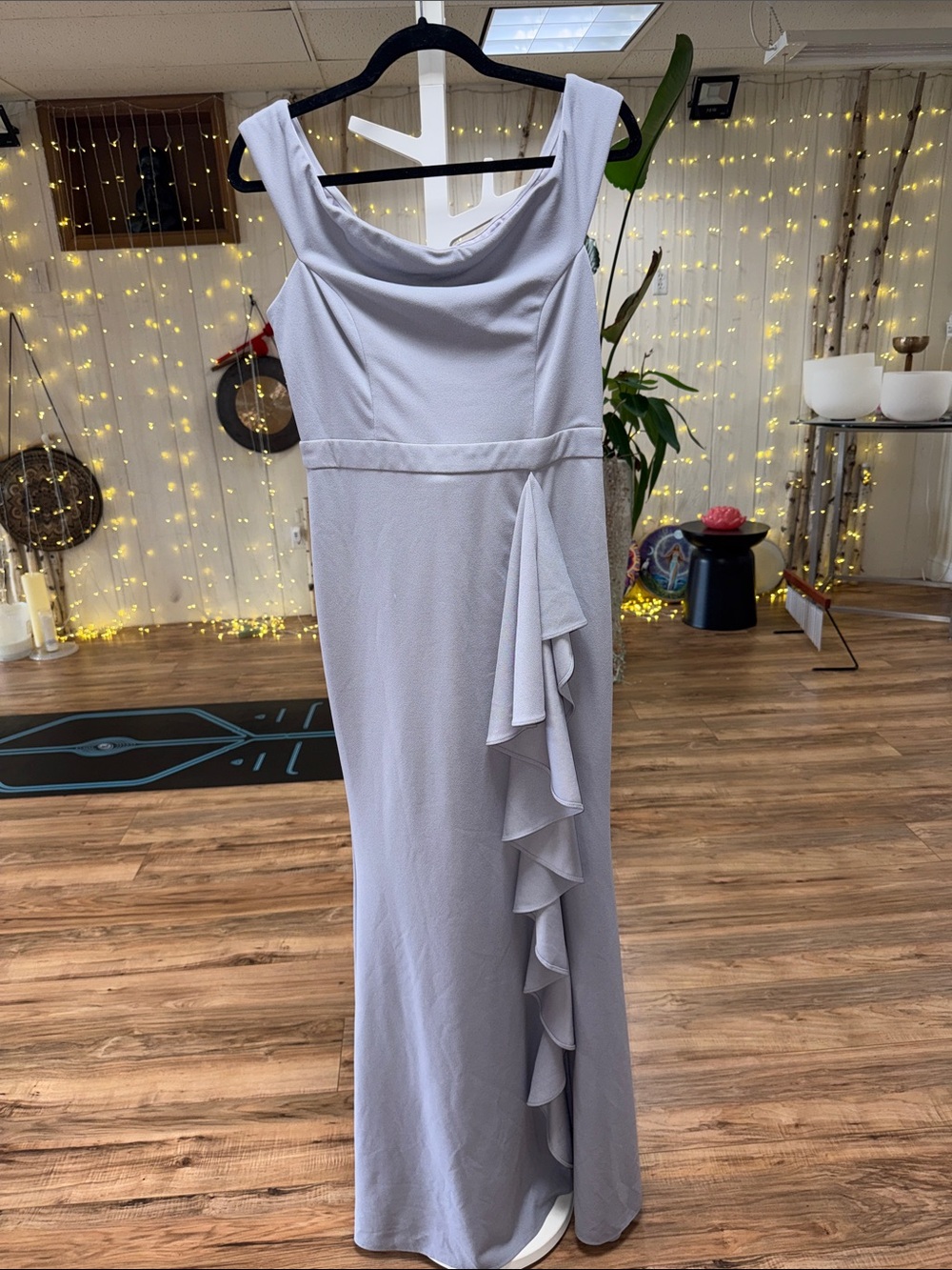 Lulus Light Lavender Ruffle Sheath Dress